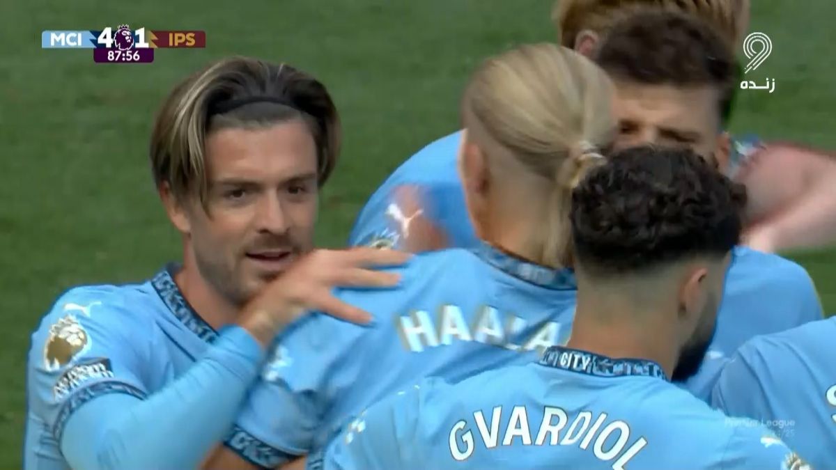 گل چهارم منچسترسیتی به ایپسویچ (هت تریک هالند)