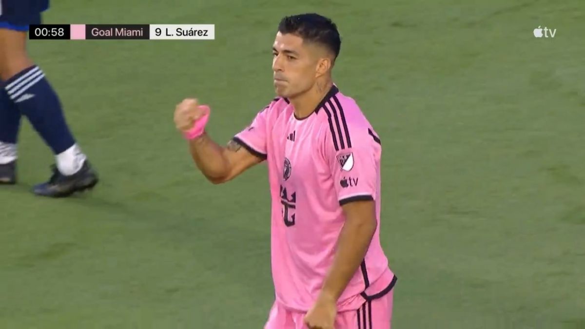 گل اول اینتر میامی به سینسیناتی (سوارز در ثانیه 30)