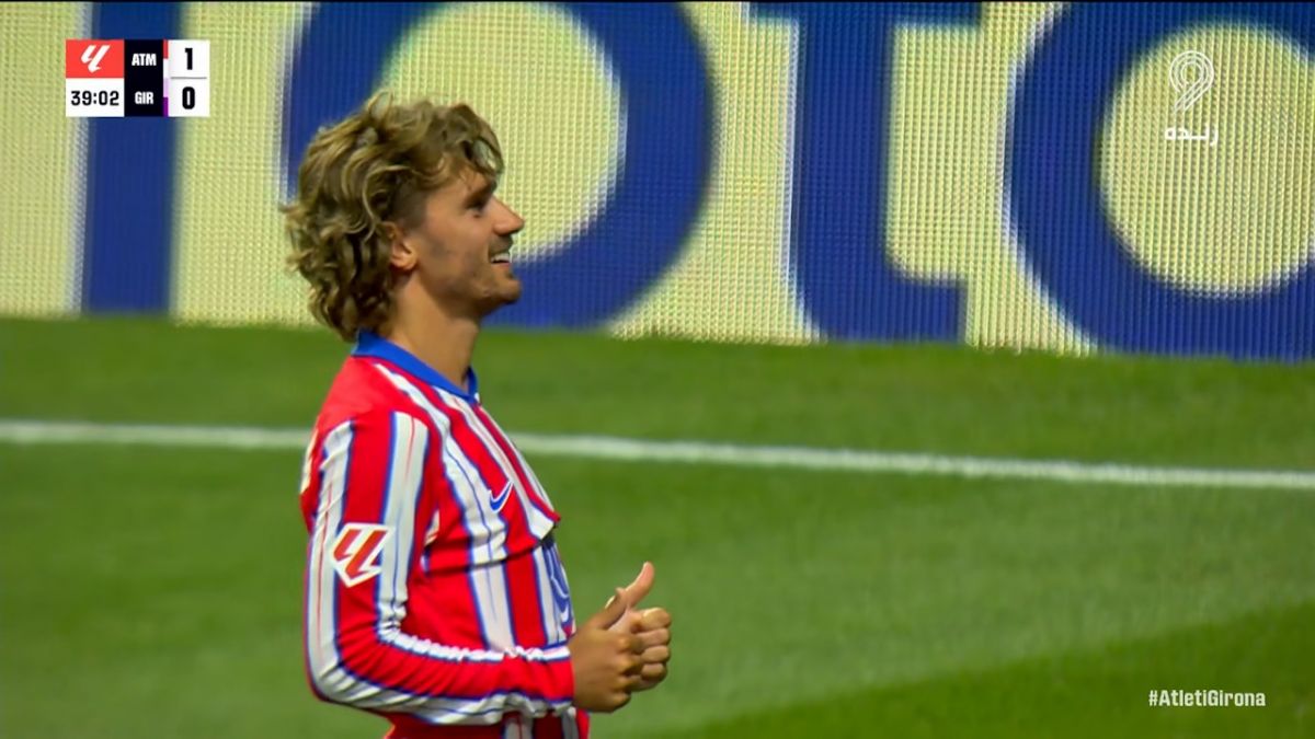 گل اول اتلتیکو مادرید به خیرونا (ضربه کاشته گریزمان)