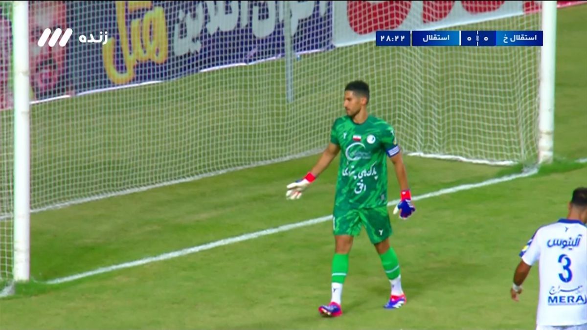 واکنش خوب سیدحسین حسینی روی شوت بازیکن استقلال خوزستان