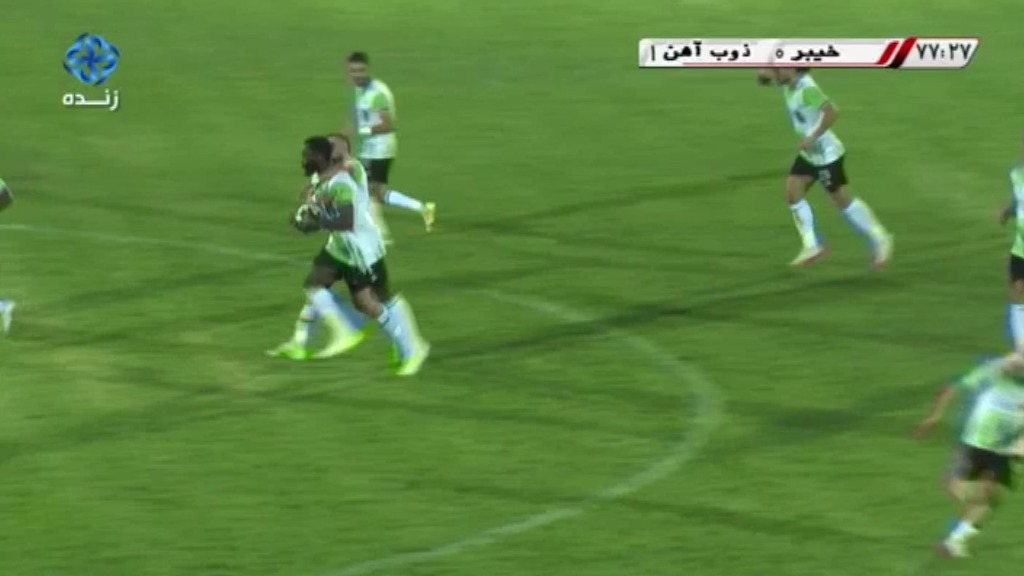 گل اول خیبر خرم آباد به ذوب آهن (کوین بولی)