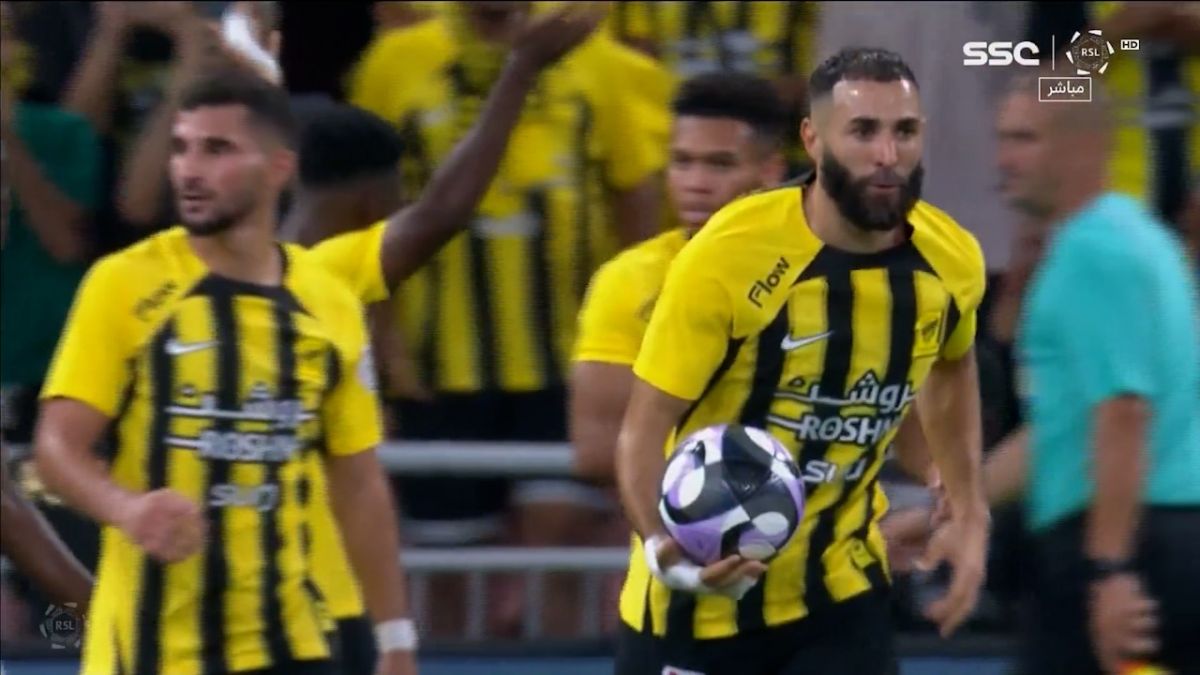 گل اول الاتحاد به التعاون عربستان (ضربه زیبای کریم بنزما)