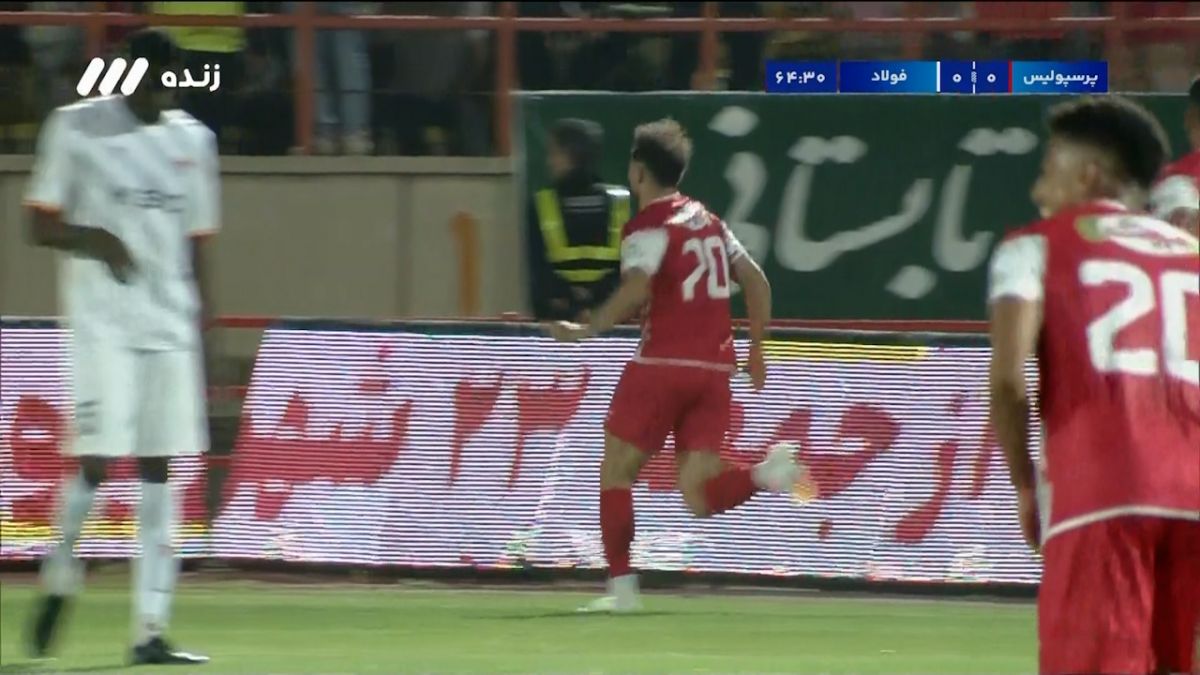 گل اول پرسپولیس به فولاد (اورونوف)
