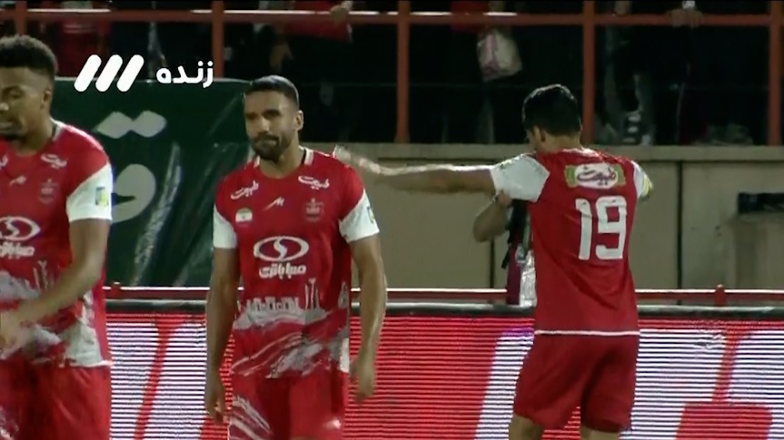 گل دوم پرسپولیس به فولاد (وحید امیری)