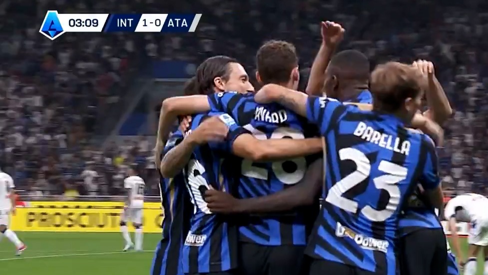 گل اول اینتر به آتالانتا (گل به خودی)