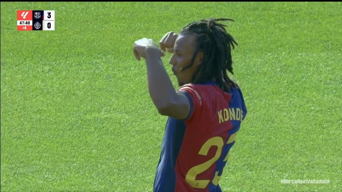 گل سوم بارسلونا به وایادولید (ژول کونده)