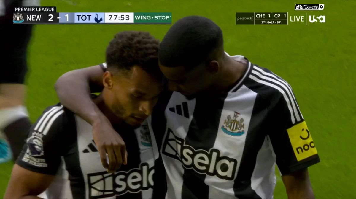 گل دوم نیوکاسل به تاتنهام (الکساندر ایساک)