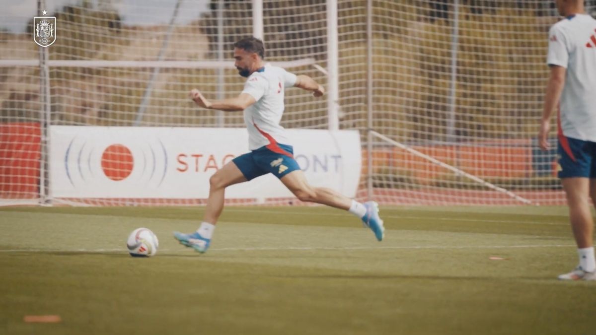 گلهای تماشایی دنی کارواخال در تمرین امروز تیم ملی اسپانیا