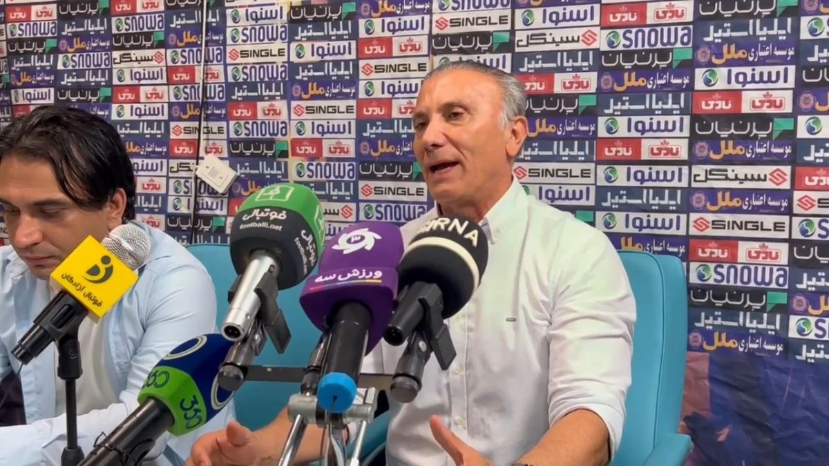 اختصاصی/ نشست خبری حمید درخشان سرمربی داماش بعد از بازی مقابل نیروی زمینی