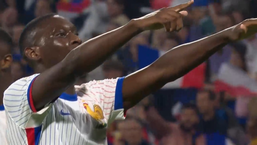 گل اول فرانسه به بلژیک (رندال کولو موآنی)