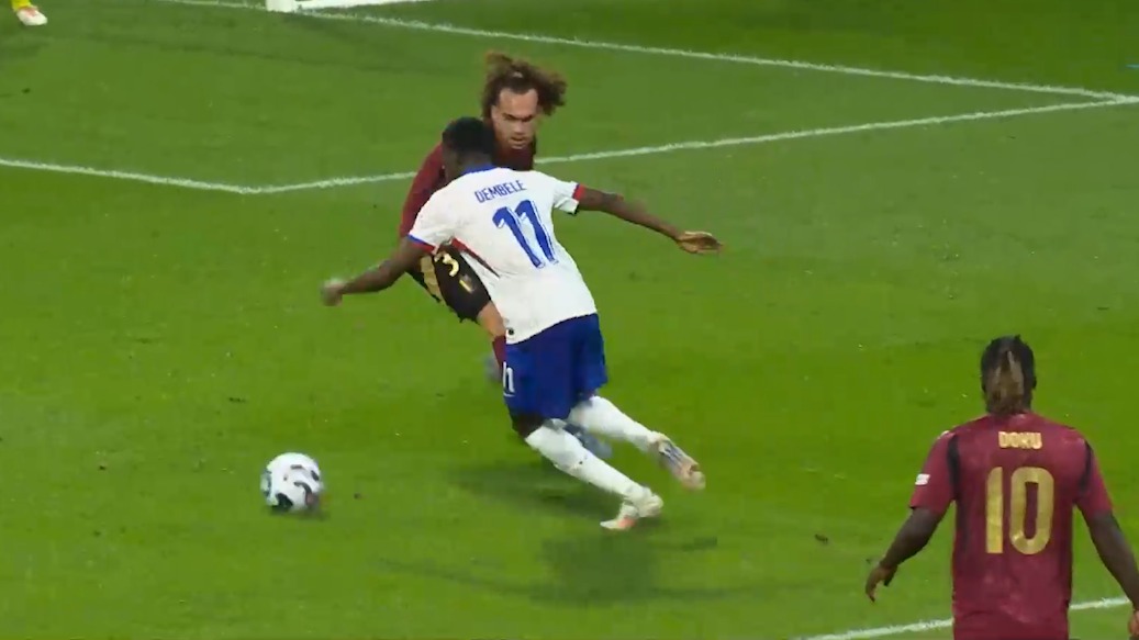 گل دوم فرانسه به بلژیک (شوت زیبای عثمان دمبله)