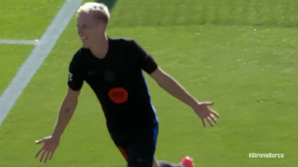 گل سوم بارسلونا به خیرونا (دنی اولمو)
