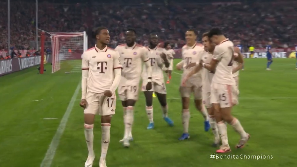 گل سوم بایرن مونیخ به دینامو زاگرب (میشل اولیسه)