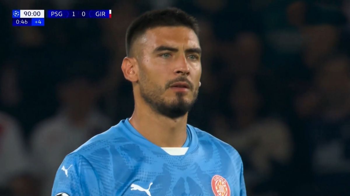 گل اول پاری سن ژرمن به خیرونا (مندز روی اشتباه فاجعه دروازه بان در دقیقه 90)