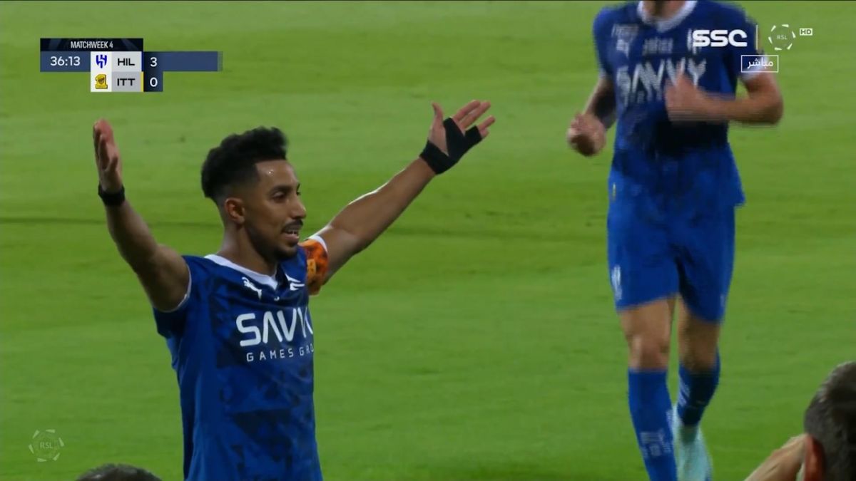 گل سوم الهلال به الاتحاد (سالم الدوساری)