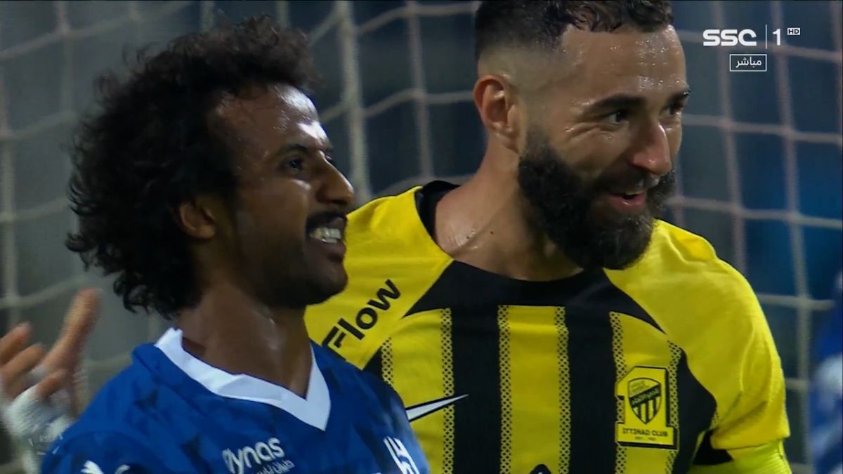 گل اول الاتحاد به الهلال (کریم بنزما)