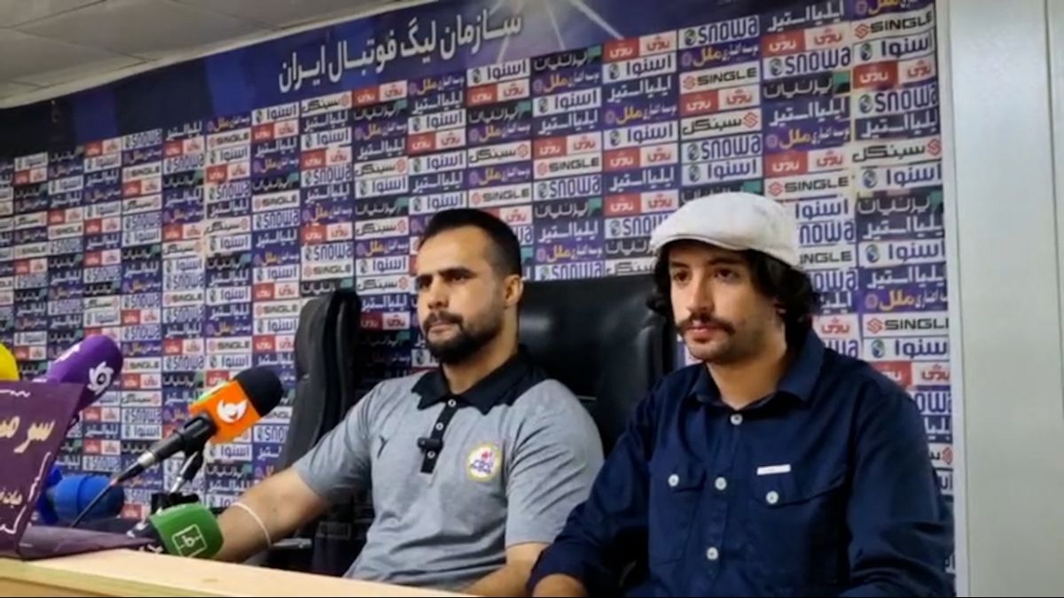 اختصاصی/ نشست خبری نصیری مربی نفت مسجدسلیمان بعد از بازی پارس جنوبی