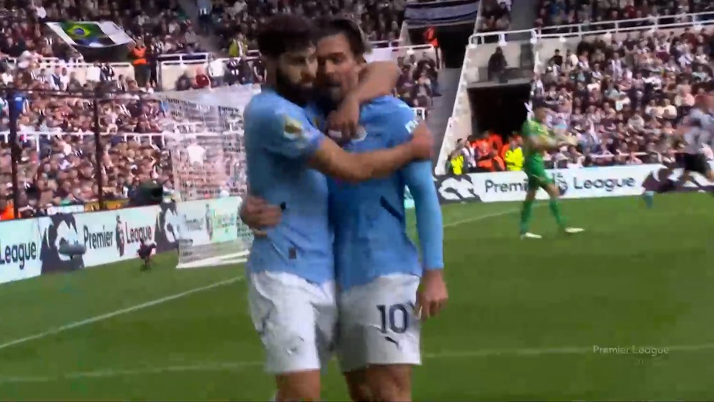 گل اول منچسترسیتی به نیوکاسل (گواردیول)