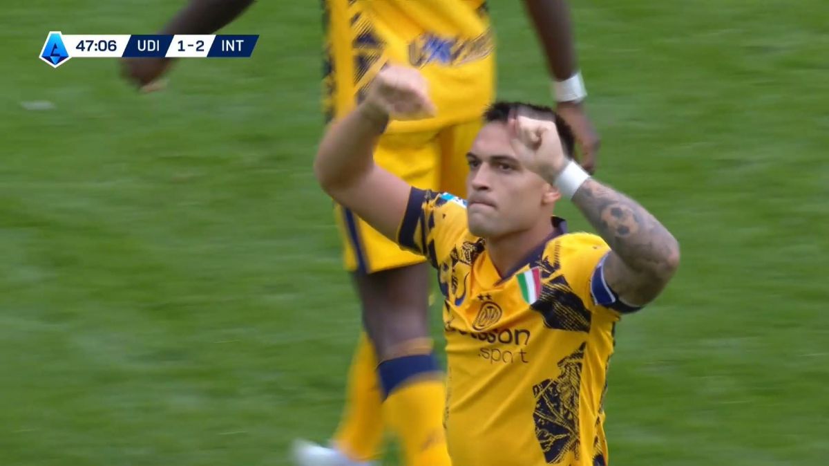 گل سوم اینتر به اودینزه (دبل لائوتارو مارتینز)