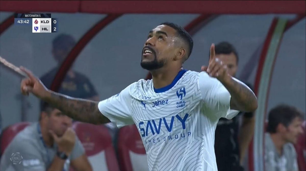 گل دوم الهلال به الخلود (مالکوم)