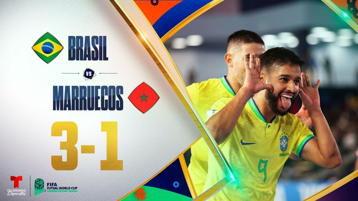 خلاصه بازی فوتسال برزیل 3-1 مراکش (1/4 نهایی جام جهانی فوتسال 2024)