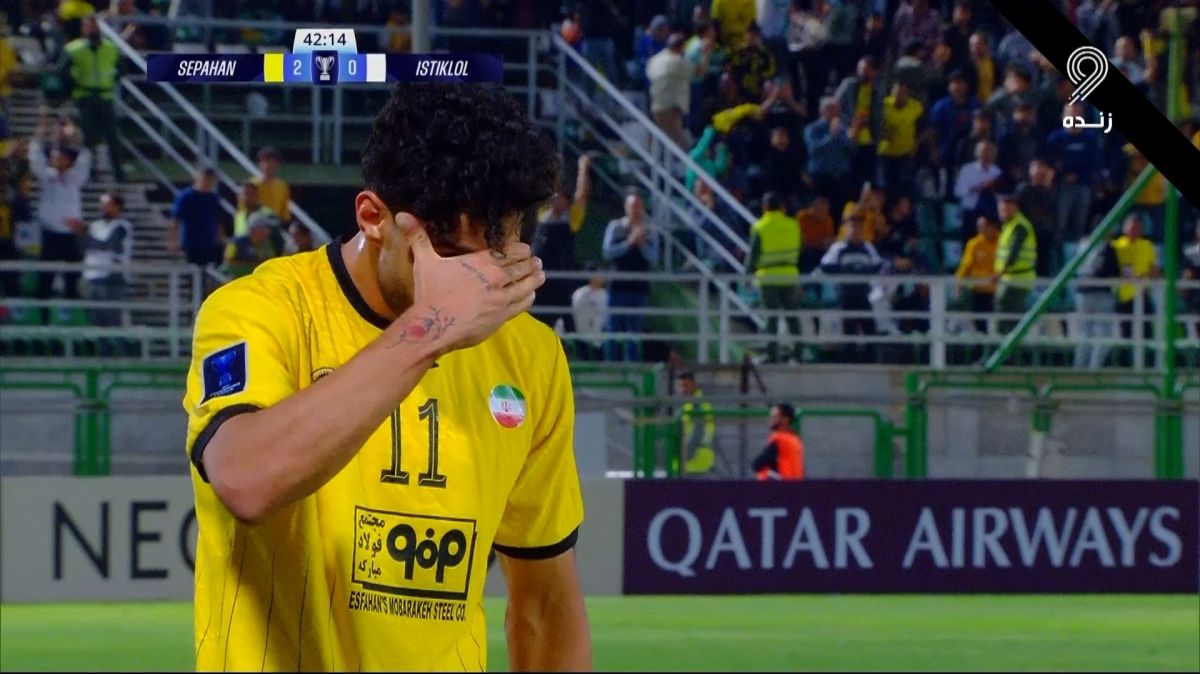 گل دوم سپاهان به استقلال تاجیکستان (گل زیبای آقایی پور)