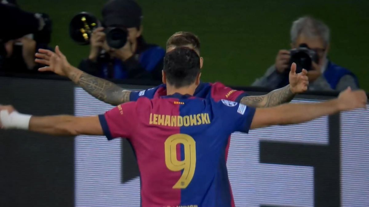 گل چهارم بارسلونا به یانگ بویز (دبل لواندوفسکی)