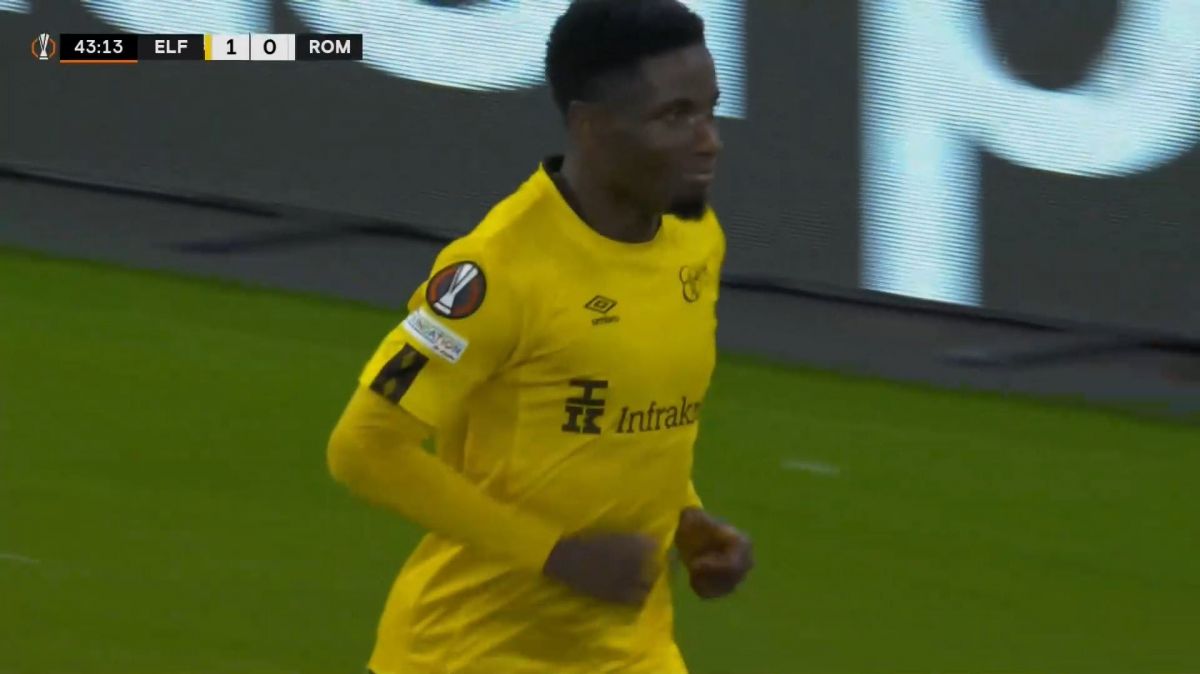 گل اول الفسبورگ به رم (مايكل بايدو - پنالتی)