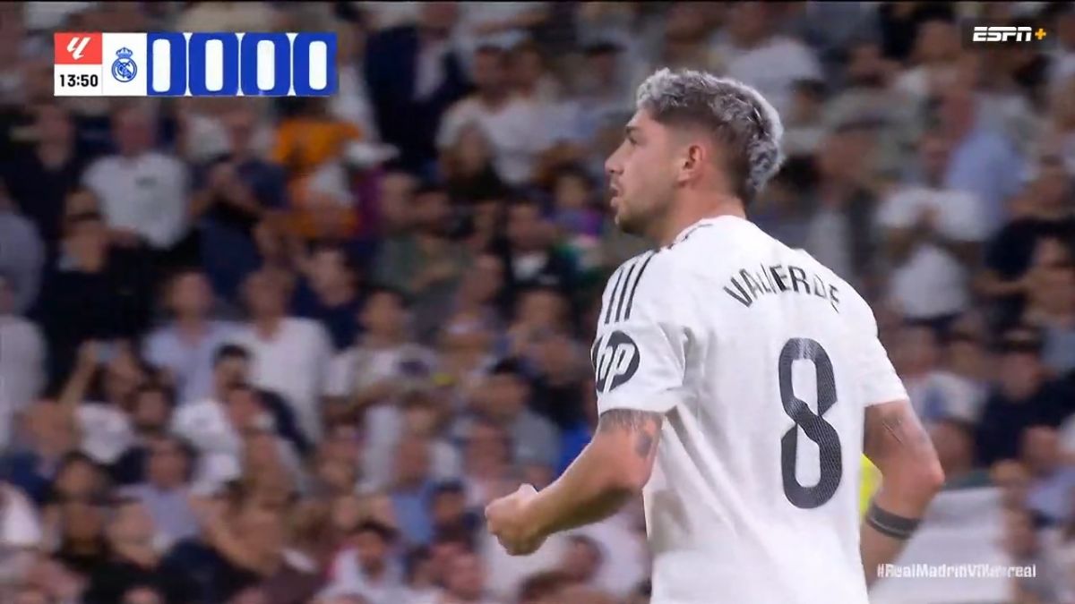 گل اول رئال مادرید به ویارئال (والورده)
