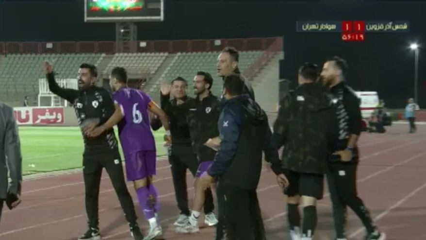 گل اول هوادار به شمس آذر قزوین (صائب محبی)