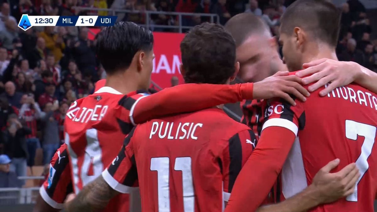 گل اول میلان به اودینزه (ساموئل چوکووزه)