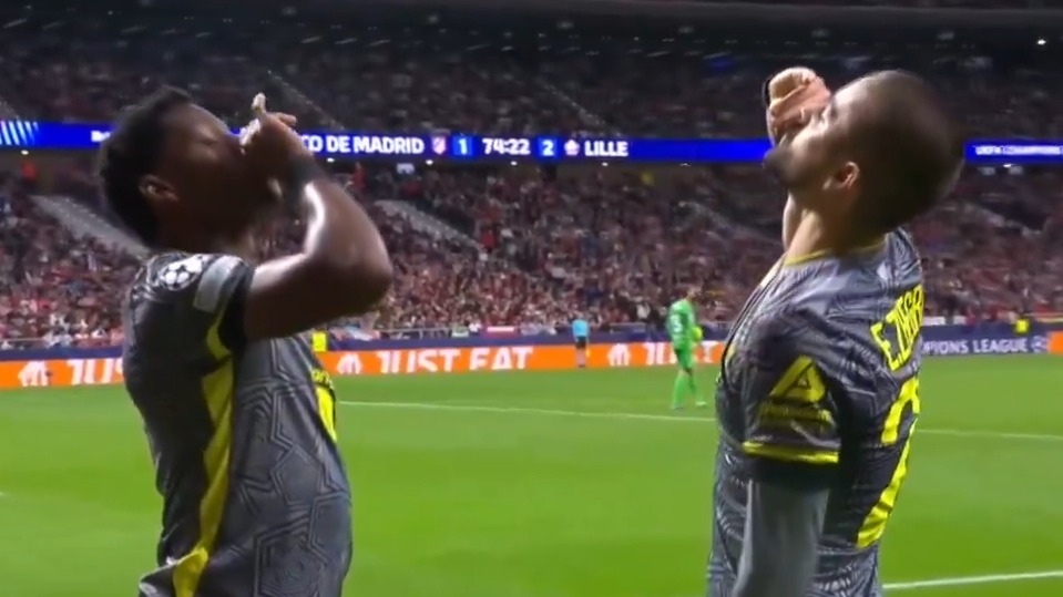 گل دوم لیل به اتلتیکو مادرید (جاناتان دیوید)