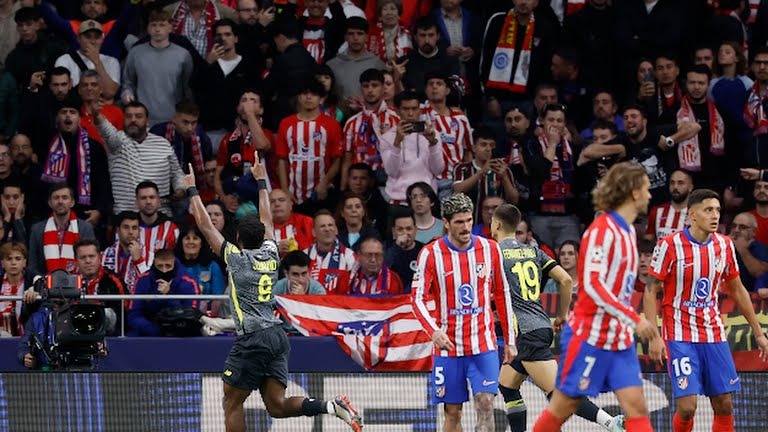 گل سوم لیل به اتلتیکو مادرید (دبل جاناتان دیوید)