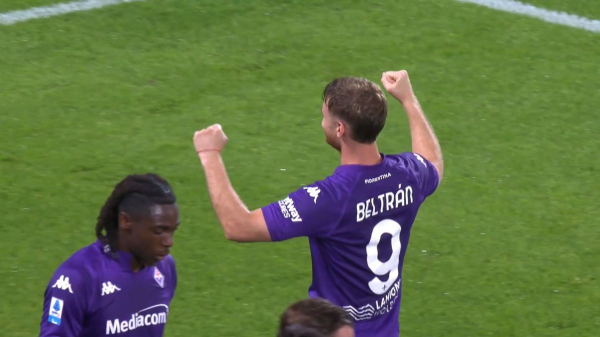 گل دوم فیورنتینا به رم (لوکاس بلتران - پنالتی)