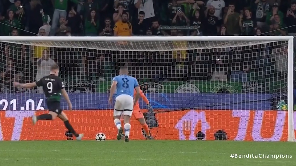 گل سوم اسپورتینگ به منچسترسیتی (دبل گیوکرش)