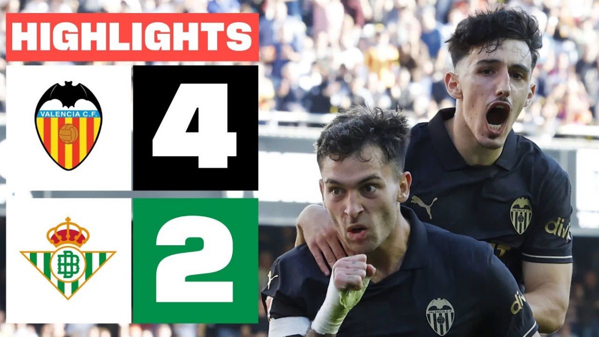 خلاصه بازی والنسیا 4-2 رئال بتیس