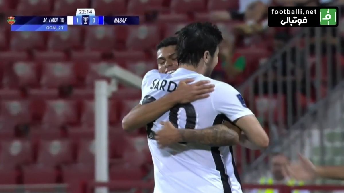 گل اول شباب الاهلی به نسف قارشی (پاس گل سردار آزمون)