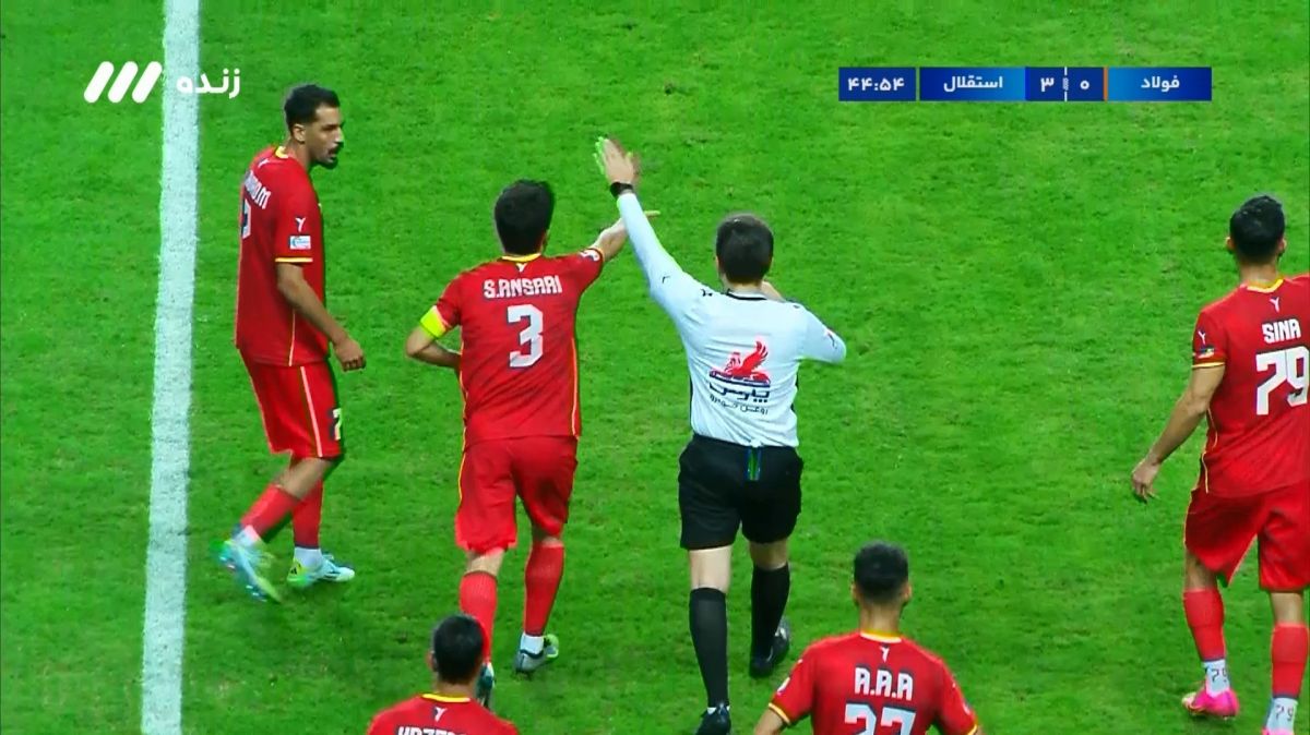 گل ماشاریپوف به فولاد به دلیل خطای هند بلانکو مردود اعلام شد (اشتباه گزارشگر و شبکه سه)