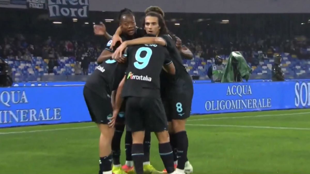 گل اول لاتزیو به ناپولی (گوستاو ایزاکسن)