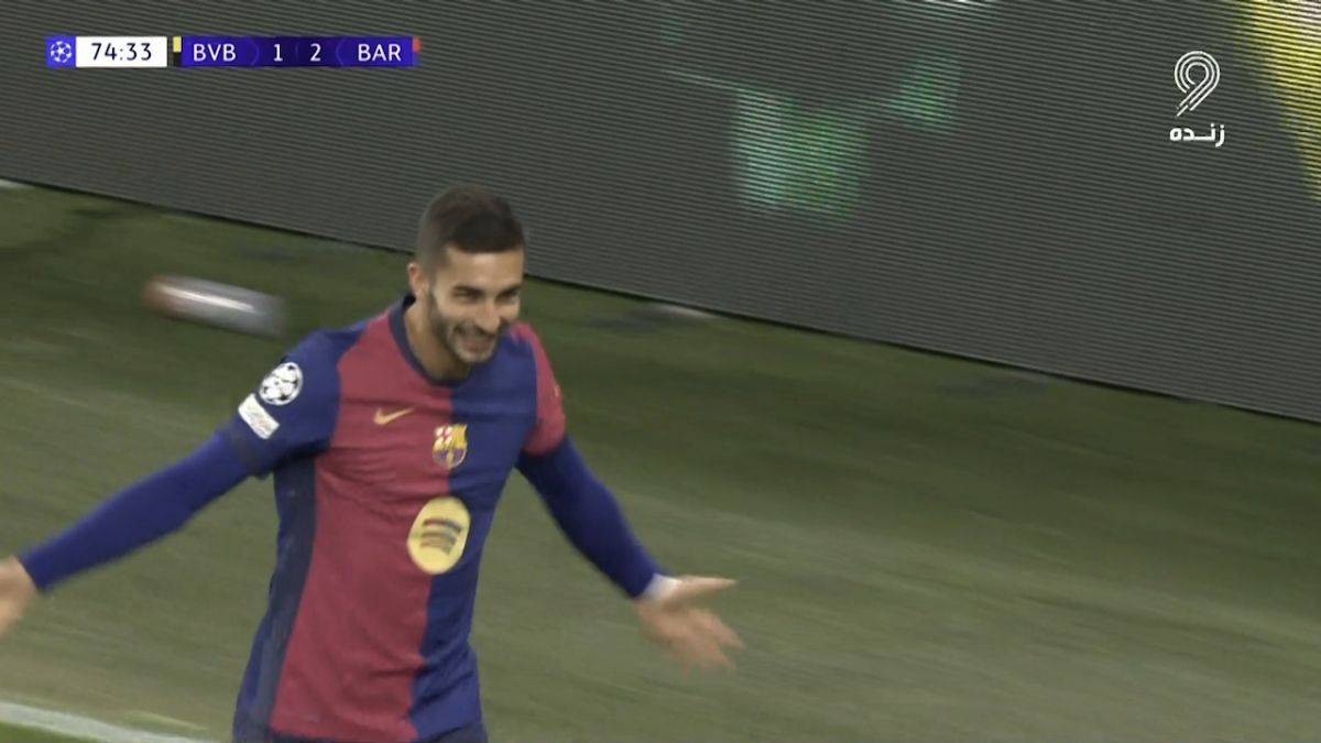 گل دوم بارسلونا به دورتموند (فران تورس)