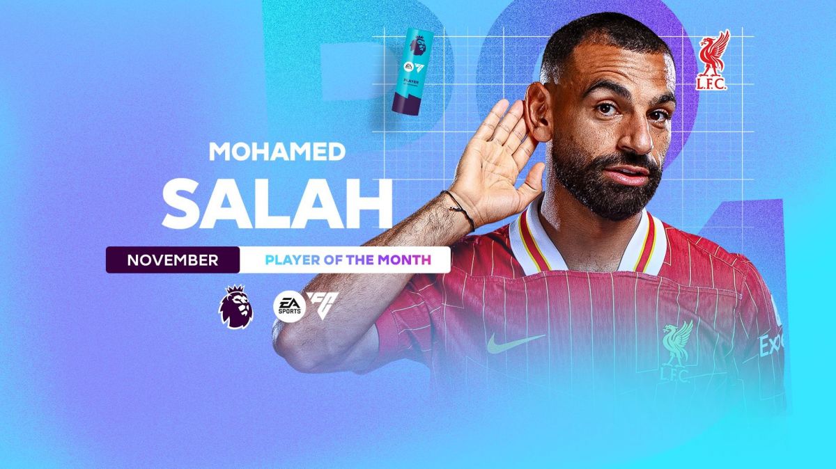 محمد صلاح، بازیکن برتر ماه نوامبر لیگ برتر انگلیس