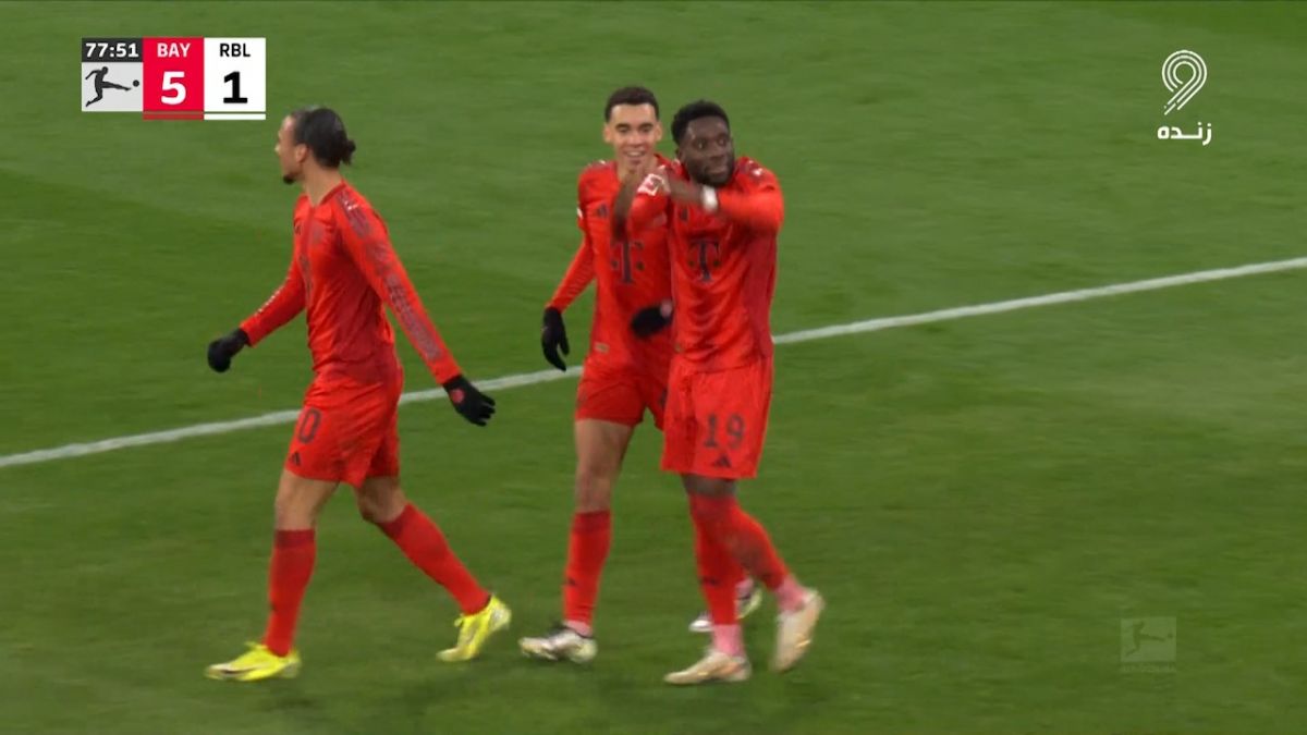 گل پنجم بایرن مونیخ به لایپزیش (آلفونسو دیویس)