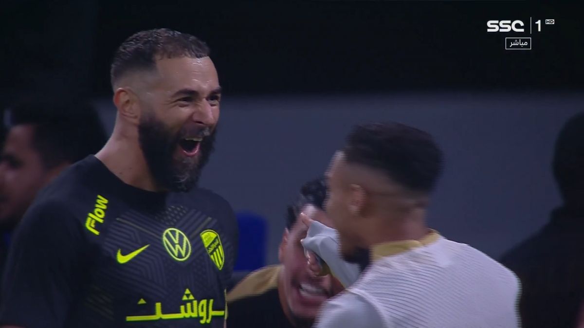 گل دوم الاتحاد به الهلال (دبل کریم بنزما)