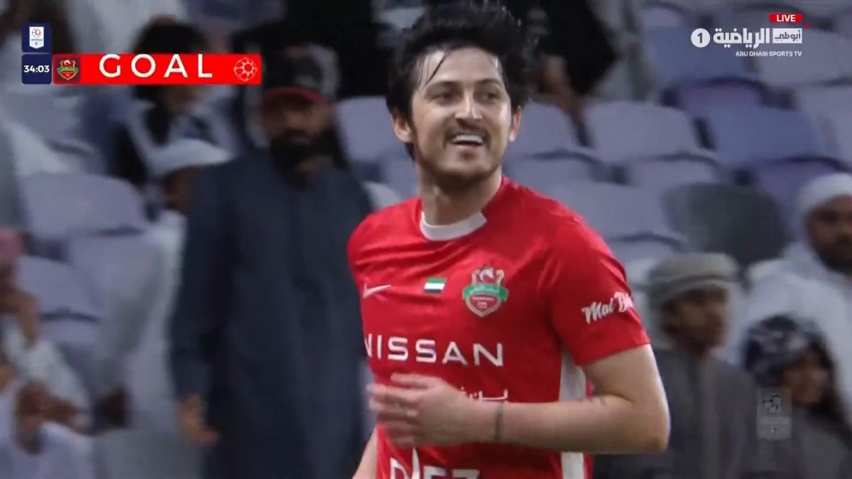 گل اول شباب الاهلی امارات به العین (سردار آزمون)