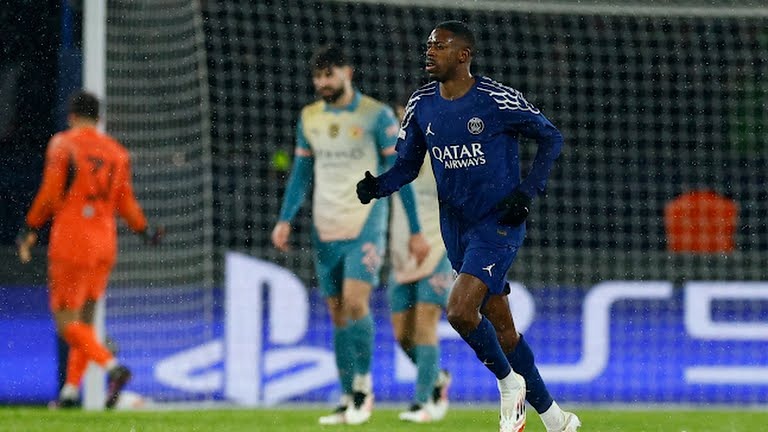 گل اول پاری سن ژرمن به منچسترسیتی (دمبله)