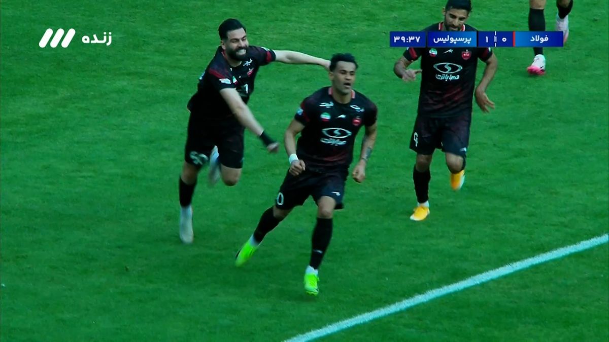 گل اول پرسپولیس به فولاد (عیسی آل کثیر)