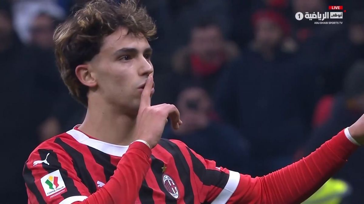 گل سوم میلان به رم (ژائو فلیکس)