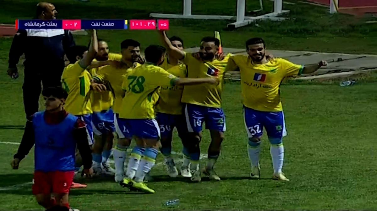 گل دوم صنعت نفت آبادان به بعثت کرمانشاه (حسین شنانی - پنالتی)