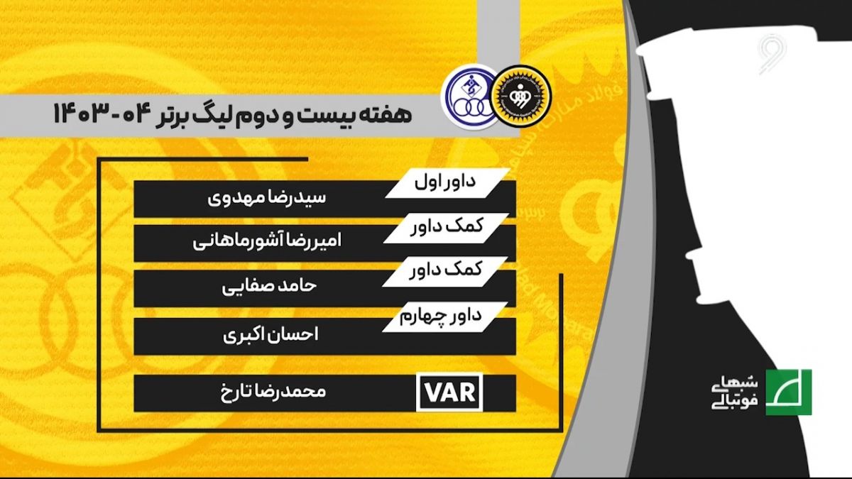 کارشناسی داوری دیدار سپاهان - استقلال خوزستان