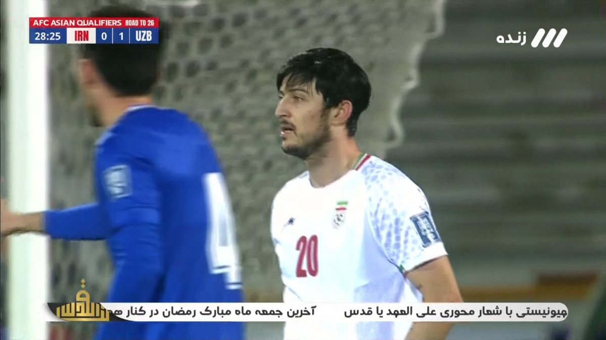 فرصت گلزنی در موقعیت تک به تک توسط آزمون به هدر رفت